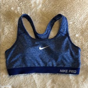 Nike Pro blue racer a job sports bra - size M